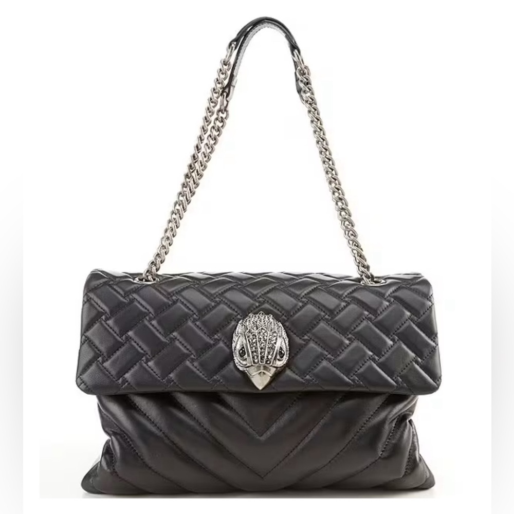Kurt Geiger London Black Leather Kensington Bag NWT